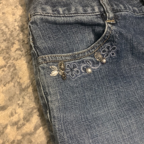 Liz Claiborne Embroidered Pocket Jeans - Picture 3 of 7